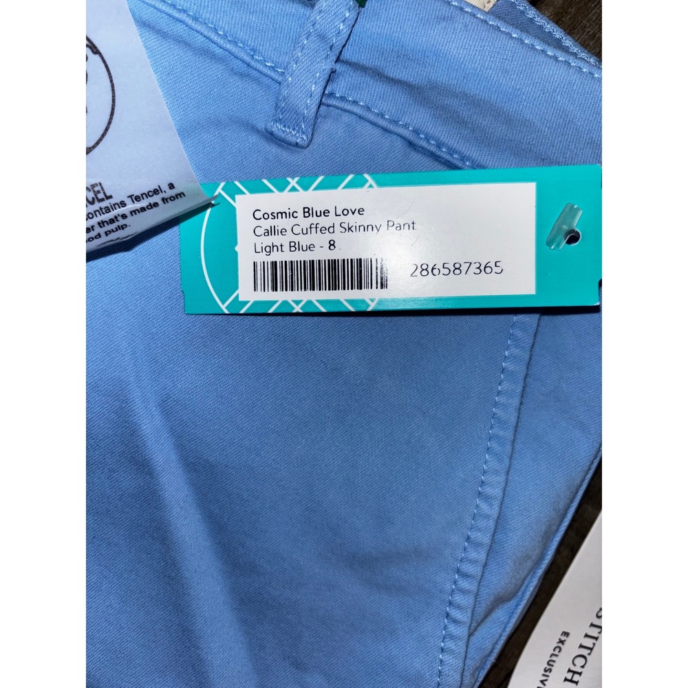 NWT Cosmic Blue Love Callie Cuffed Skinny Pant Size 8 29 - Picture 2 of 5
